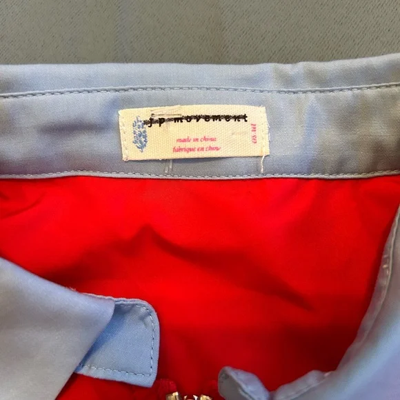 Free People Movement Swift Windbreaker Bolero Varsity Red/Sky One Size NWOT - Picture 4 of 5